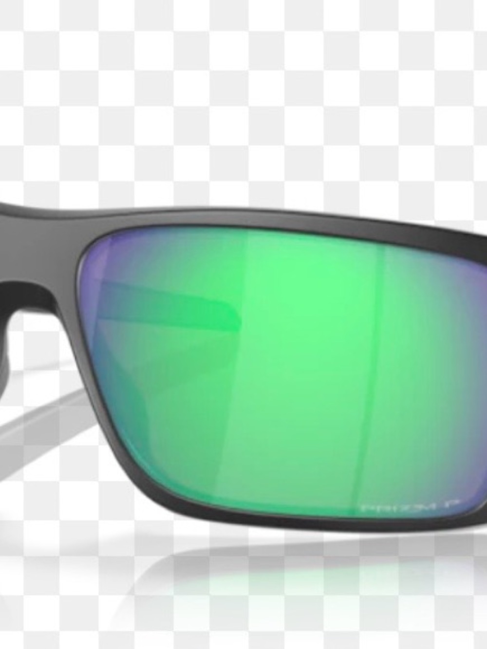 Oakley, Black Sunglasses with Green/Blue Mirrored Lenses
